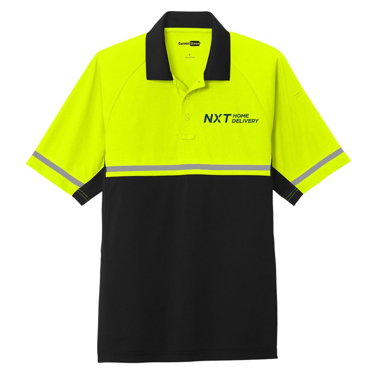 Authorized Delivery Polo, Hi-Vis Yellow/Black, view 2