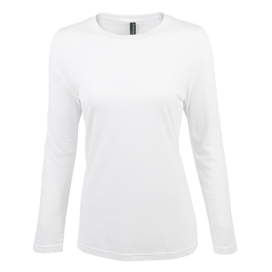 Ladies' Tri-Blend Long Sleeve Undershirt, White