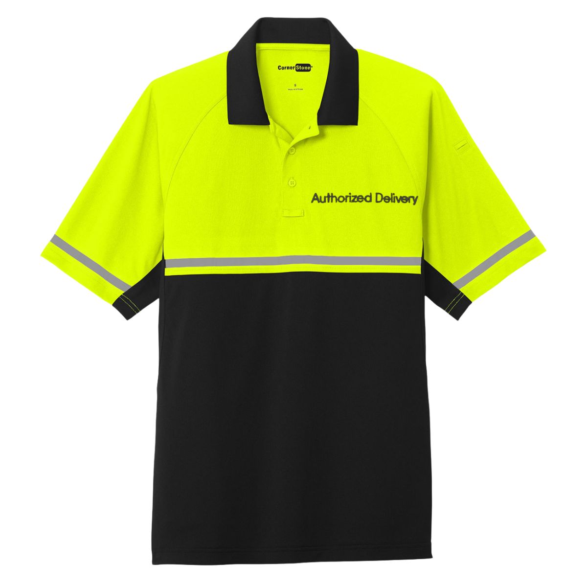Authorized Delivery Polo, Hi-Vis Yellow/Black